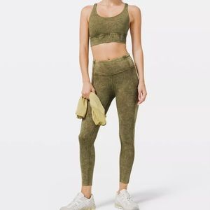 Lululemon women's Fast and Free HR Tight 25"- 6 - Legging Ice Wash Moss Green
